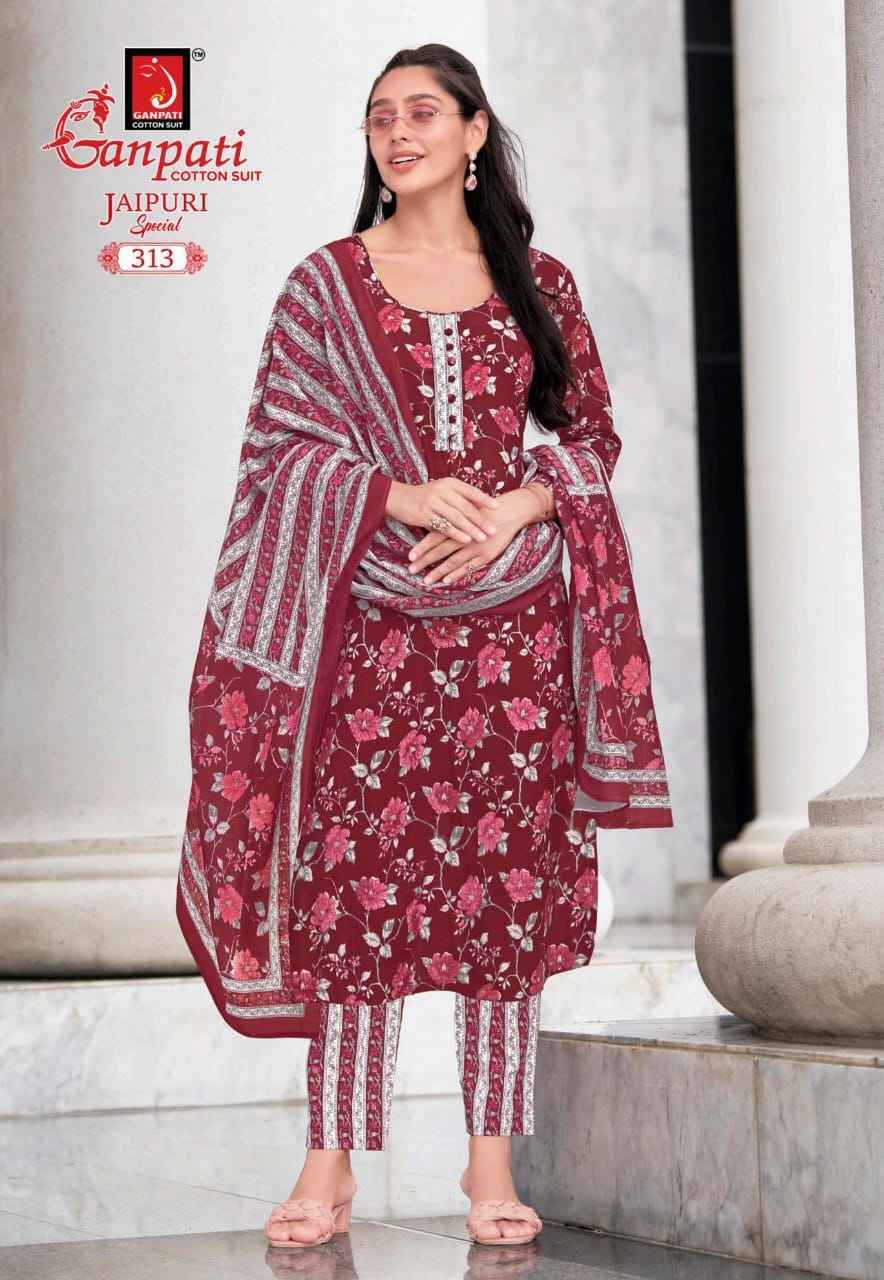 Ganpati Jaipuri Special Vol-15 Cotton Dress Material (15 pcs Catalogue)