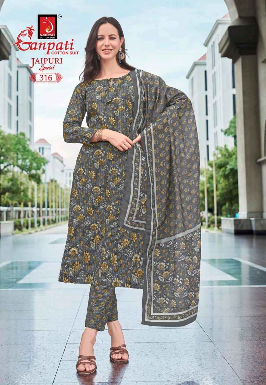 Ganpati Jaipuri Special Vol-15 Cotton Dress Material (15 pcs Catalogue)