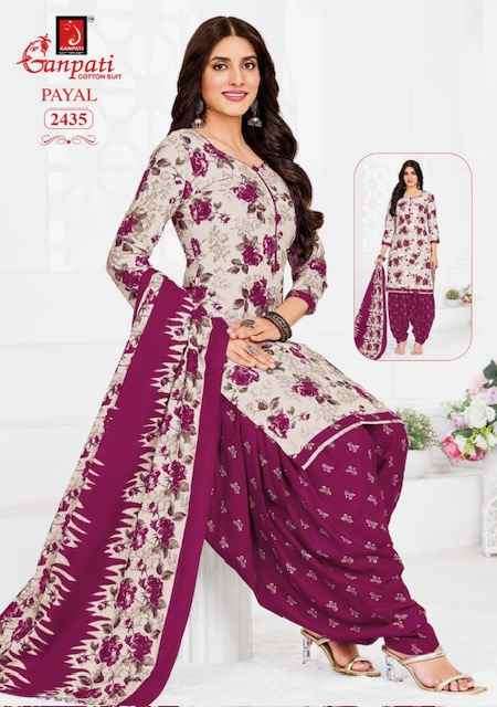 Ganpati Payal Vol-10 Cotton Dress Material (15 pcs Catalogue)
