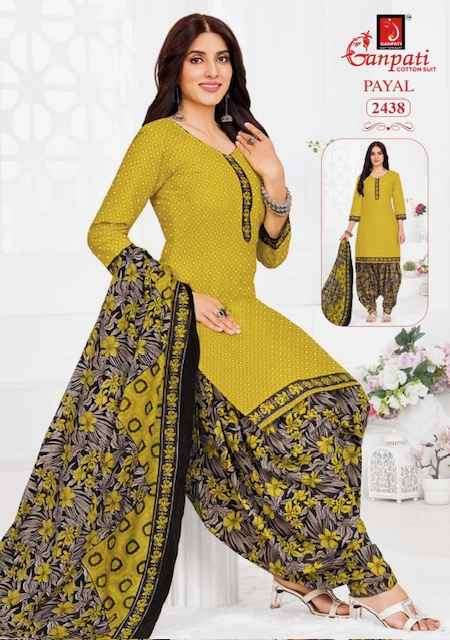 Ganpati Payal Vol-10 Cotton Dress Material (15 pcs Catalogue)