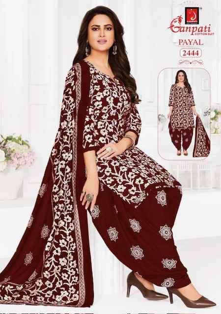 Ganpati Payal Vol-10 Cotton Dress Material (15 pcs Catalogue)