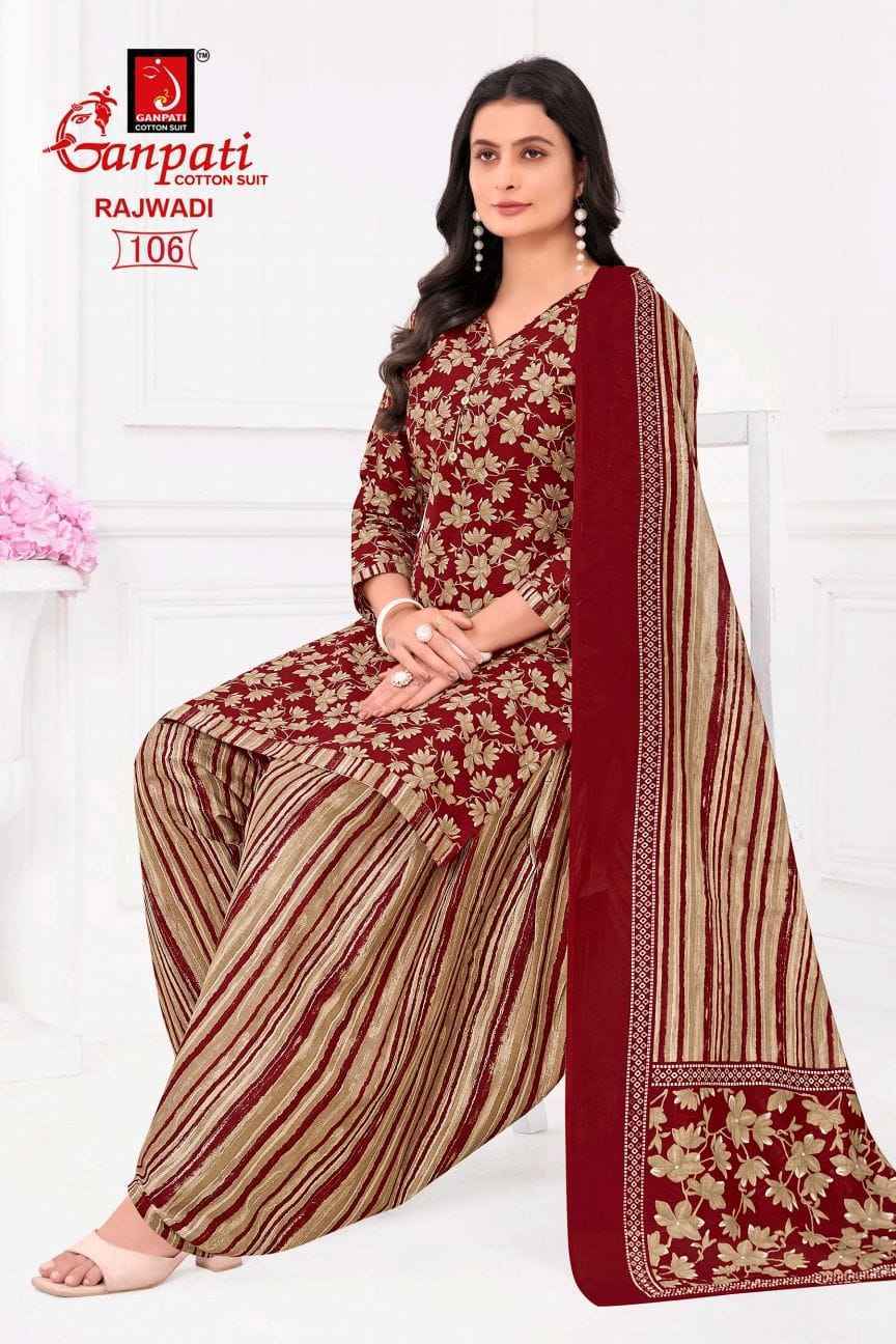Ganpati Rajwadi Vol-1 Cotton Dress Material (6 pcs Catalogue)