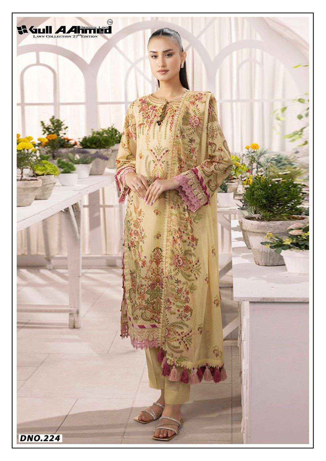 Gull Aahmed Lawn Collection Vol-27 Lawn Cotton Dress Material (6 pcs Catalogue)