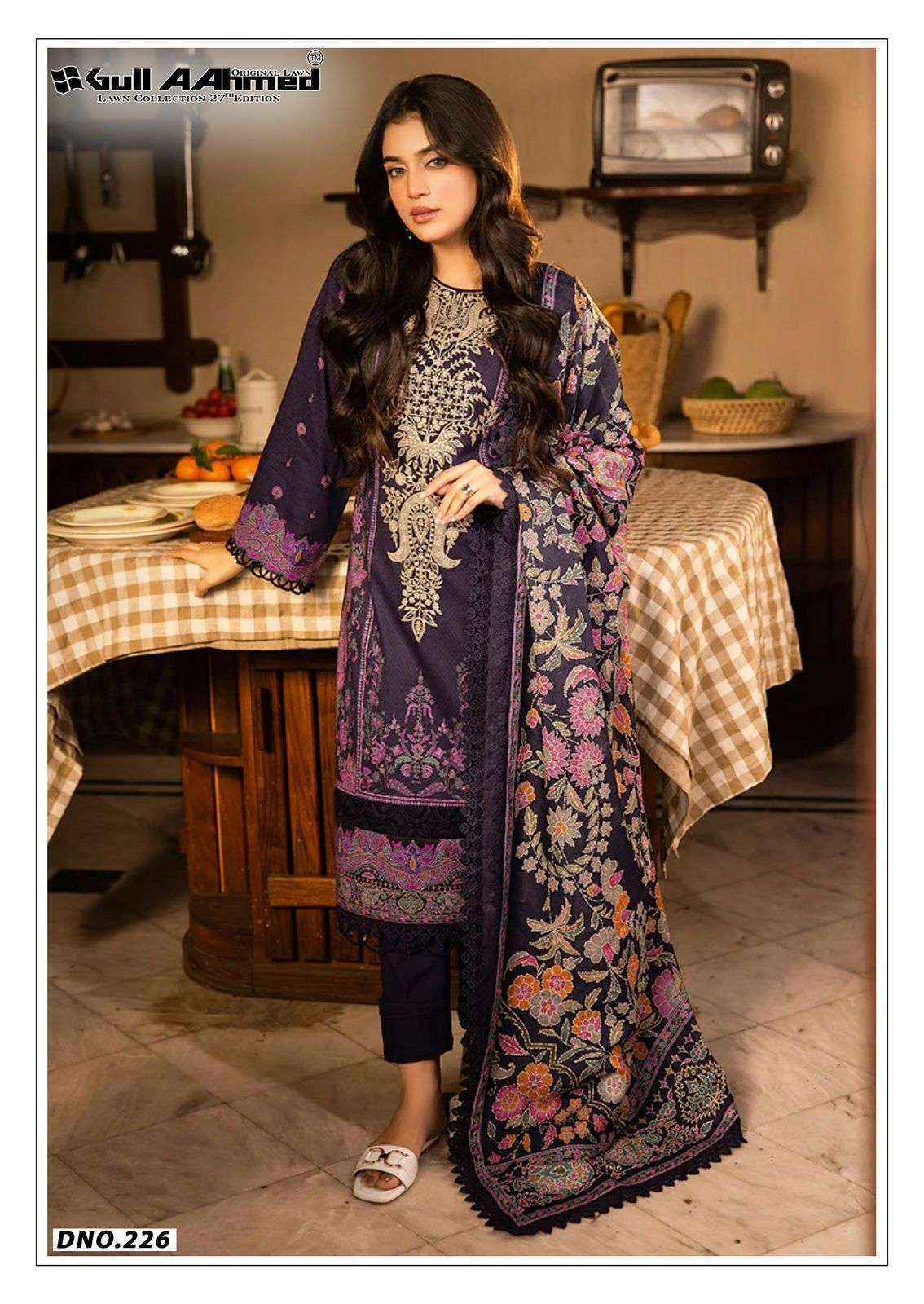 Gull Aahmed Lawn Collection Vol-27 Lawn Cotton Dress Material (6 pcs Catalogue)
