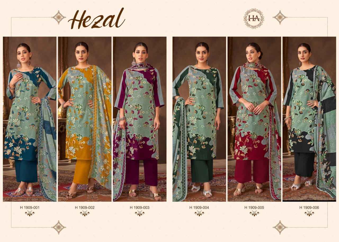 Harshit Fashion Hezal Viscose Reyon Dress Material 6 pcs Catalogue
