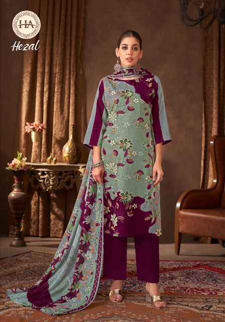 Harshit Fashion Hezal Viscose Reyon Dress Material 6 pcs Catalogue