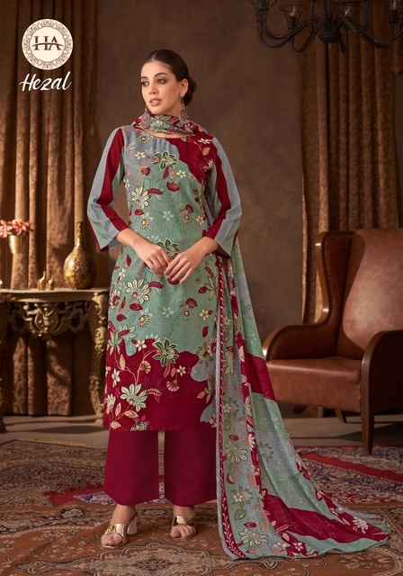 Harshit Fashion Hezal Viscose Reyon Dress Material 6 pcs Catalogue