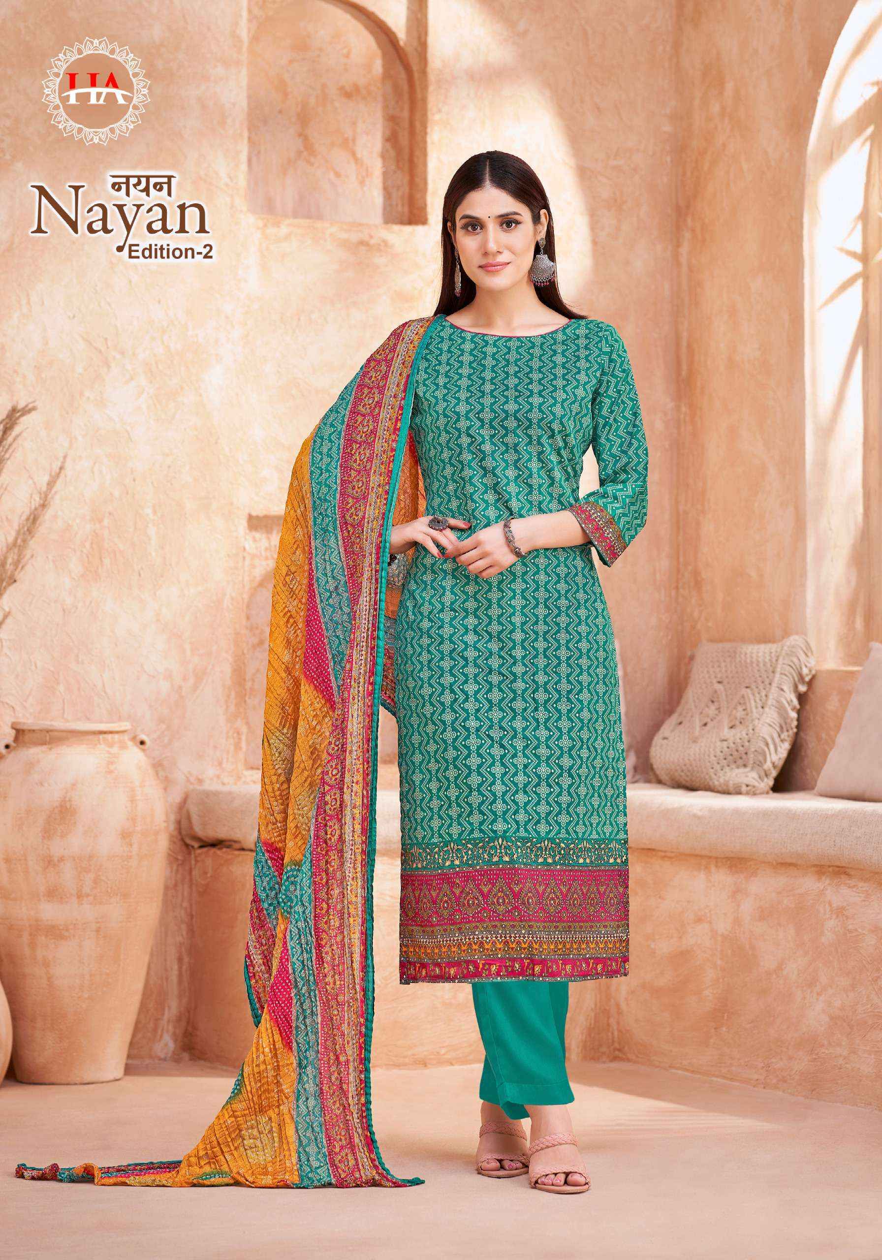 Harshit Fashion Hub Nayan Edition-2 Jam Cotton Dress Material (8 pcs Catalogue)