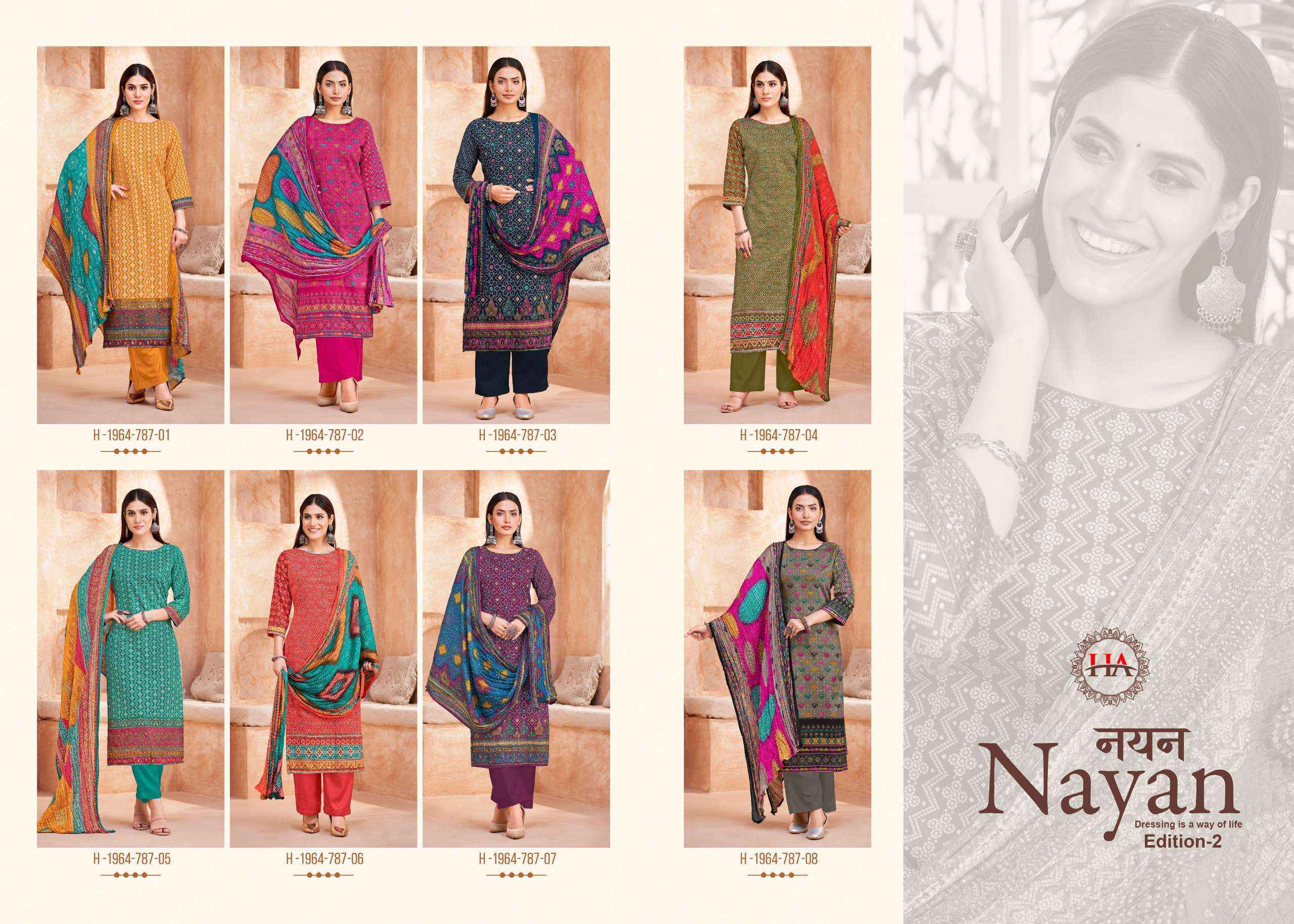 Harshit Fashion Hub Nayan Edition-2 Jam Cotton Dress Material (8 pcs Catalogue)