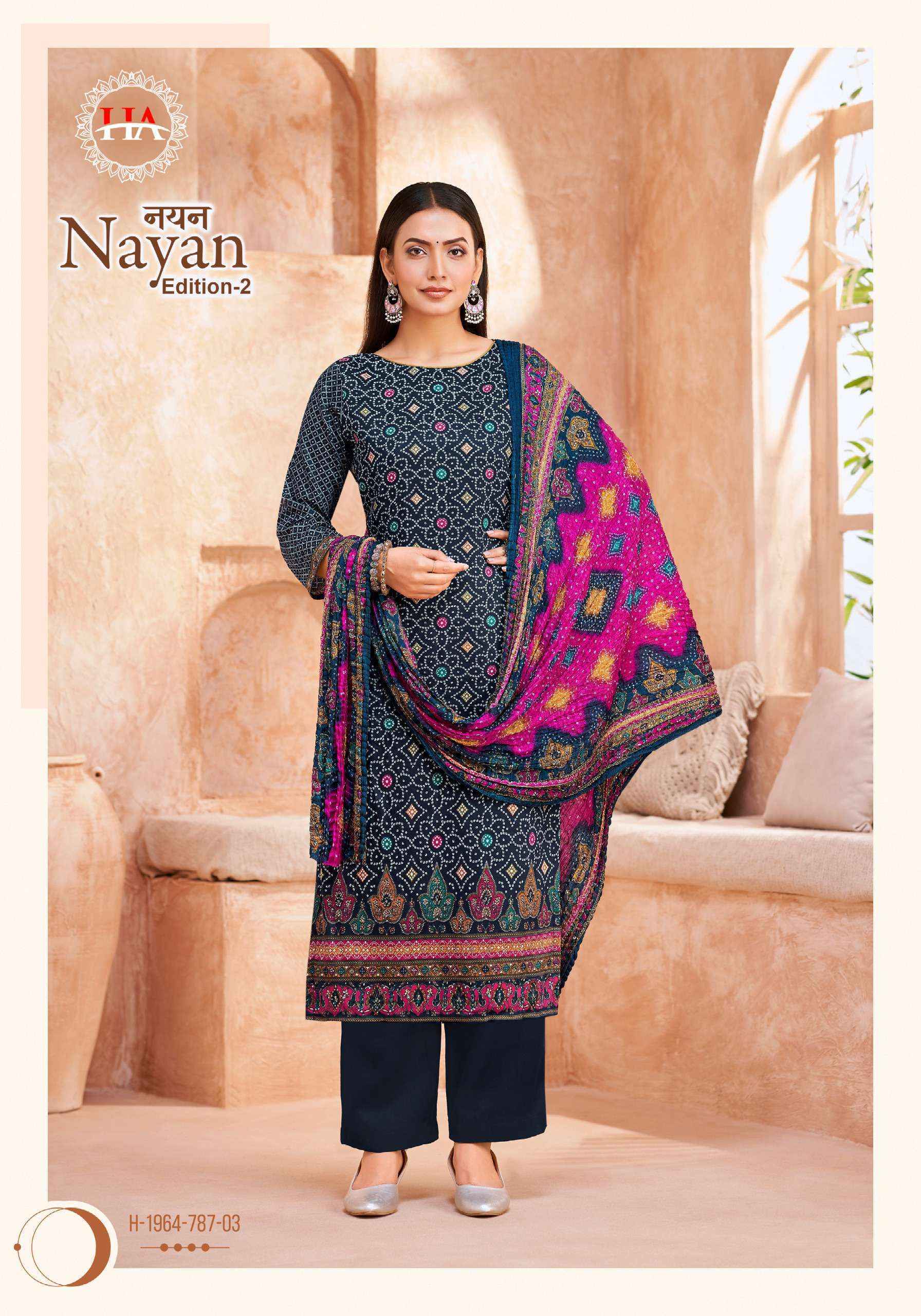 Harshit Fashion Hub Nayan Edition-2 Jam Cotton Dress Material (8 pcs Catalogue)