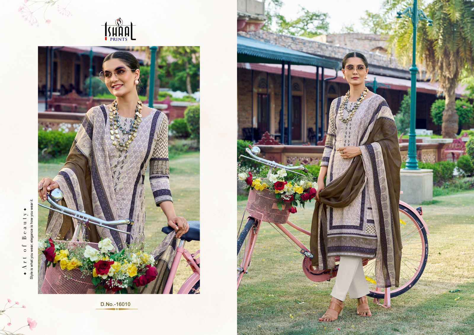 Ishaal Embroidered Vol-16 Lawn Cotton Dress Material (10 pcs Catalogue)