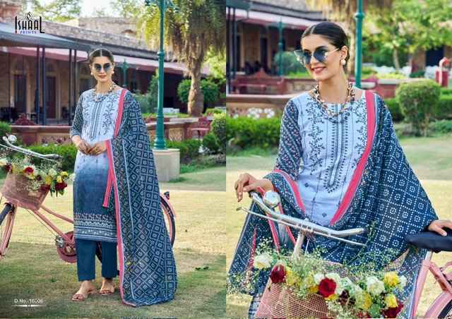 Ishaal Embroidered Vol-16 Lawn Cotton Dress Material (10 pcs Catalogue)
