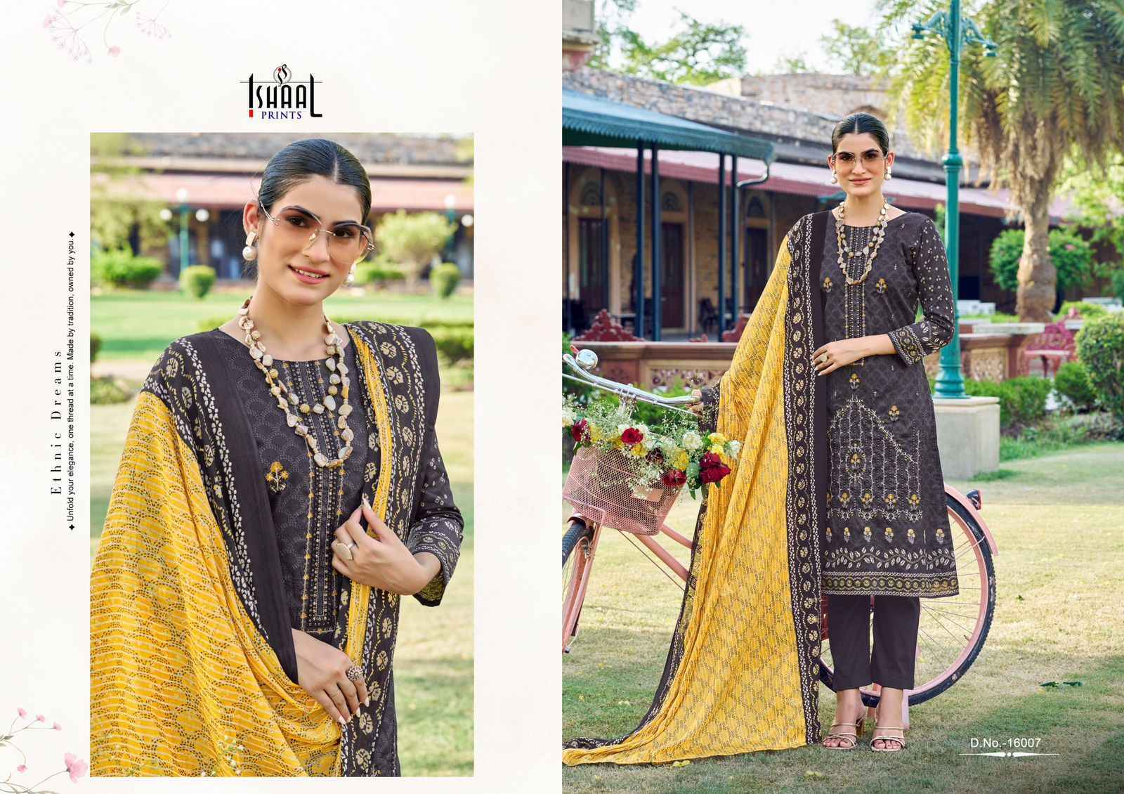 Ishaal Embroidered Vol-16 Lawn Cotton Dress Material (10 pcs Catalogue)
