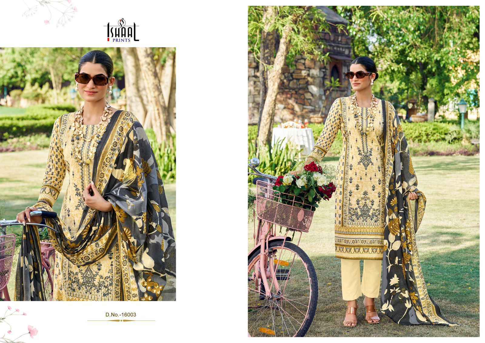 Ishaal Embroidered Vol-16 Lawn Cotton Dress Material (10 pcs Catalogue)