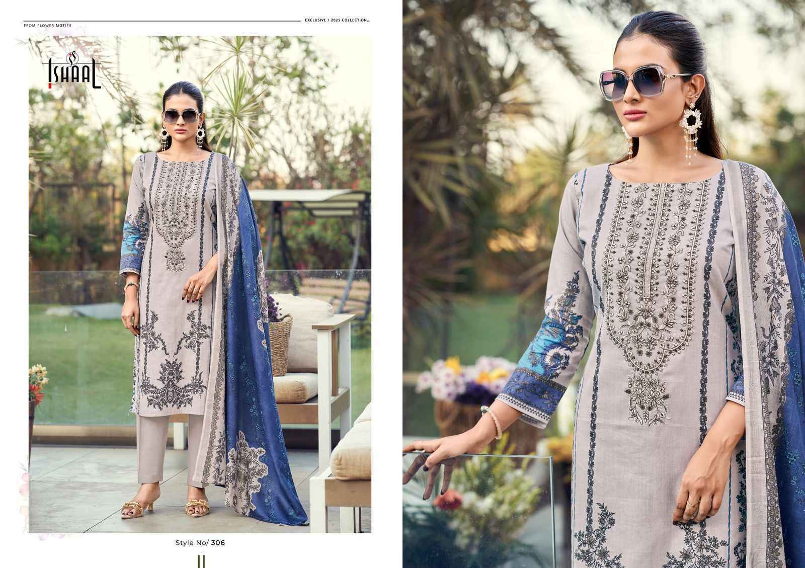 Ishaal Maira Vol-3 Lawn Cotton Dress Material (8 pcs Catalogue)