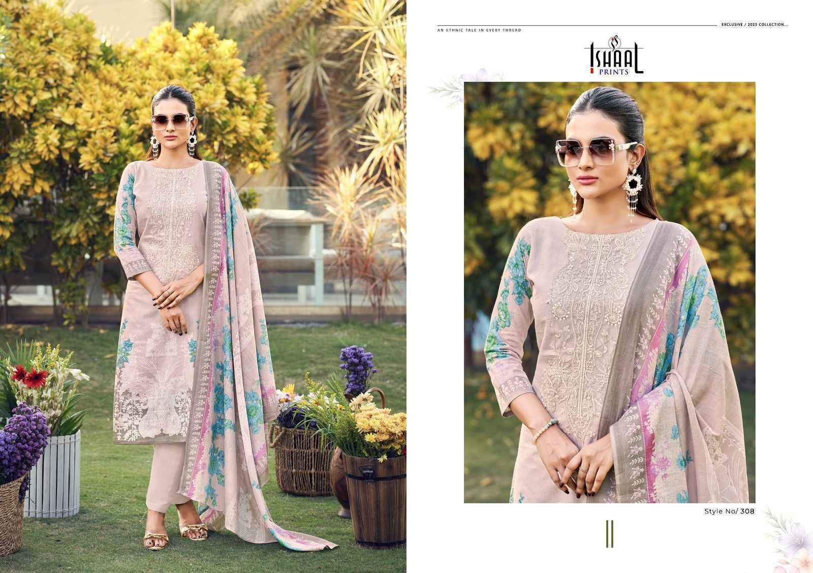 Ishaal Maira Vol-3 Lawn Cotton Dress Material (8 pcs Catalogue)