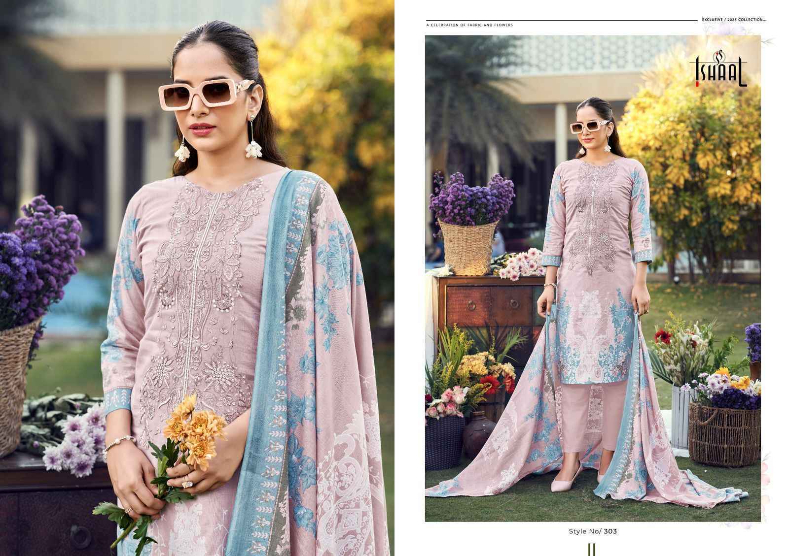 Ishaal Maira Vol-3 Lawn Cotton Dress Material (8 pcs Catalogue)