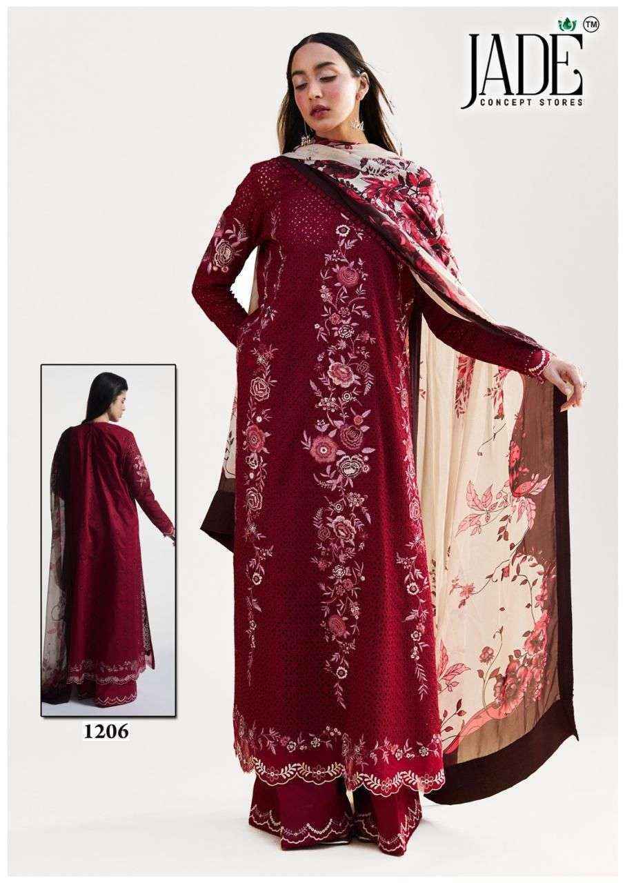 Jade Bin Saeed Heavy Luxury Vol 12 Readymade Cotton Dress 6 pcs Catalogue
