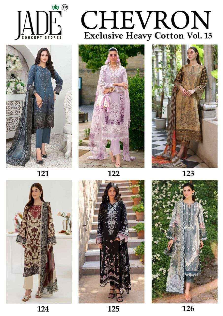 Jade Chevron Vol-13 Cotton Dress Material (6 Pc Catalog)