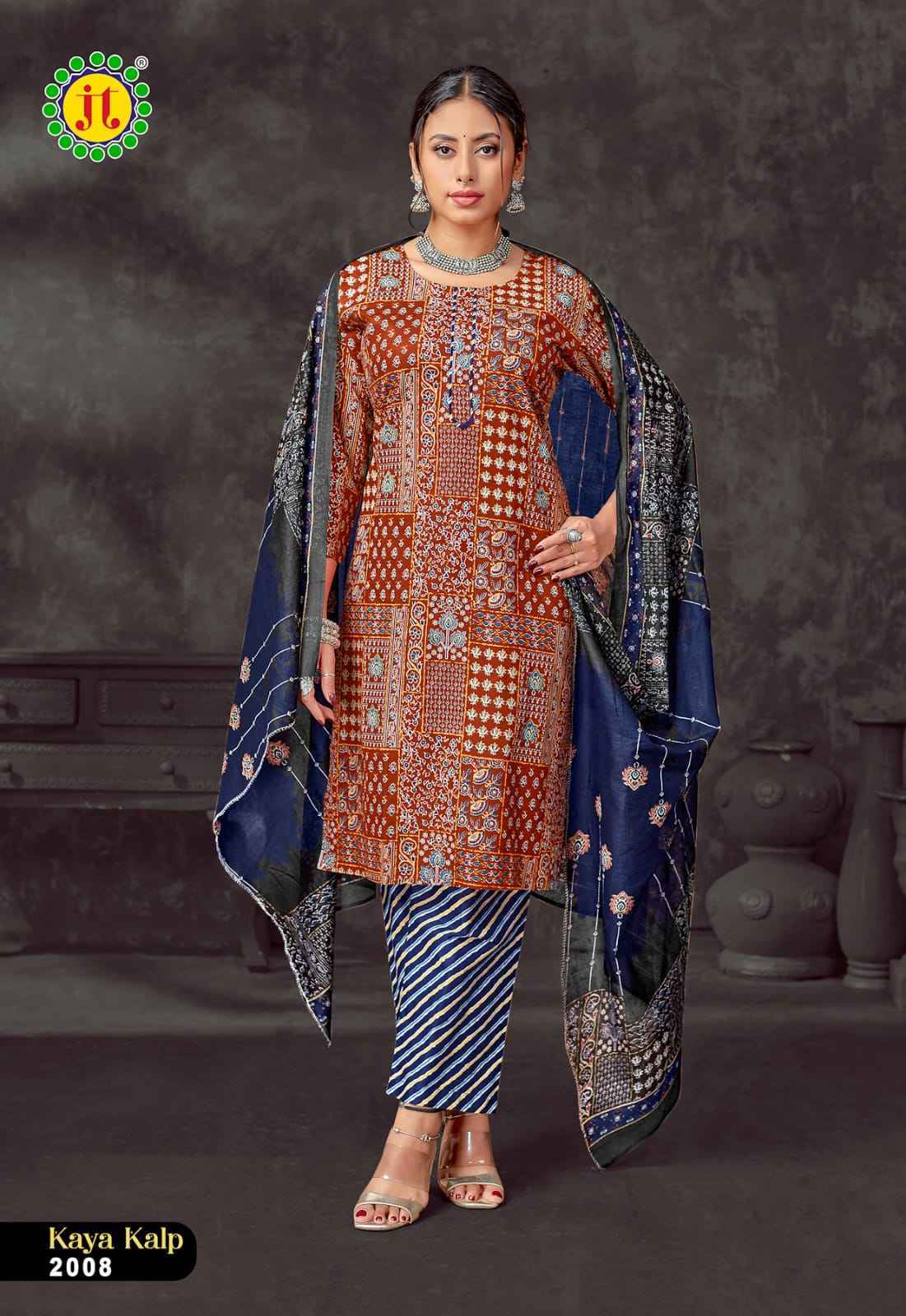 Jt Kaya Kalp Vol 2 Readymade Cotton Dress 8 pcs Catalogue