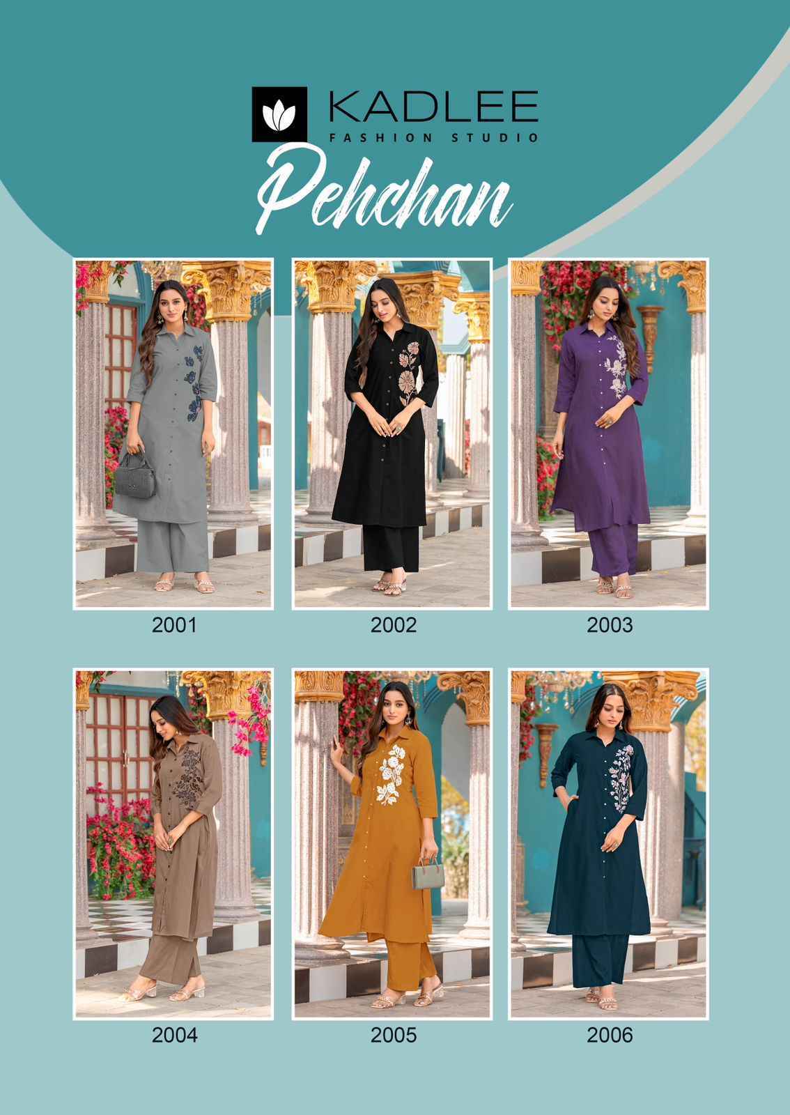 Kadlee Pehchan Rayon Kurti With Bottom (6 pcs Catalogue)