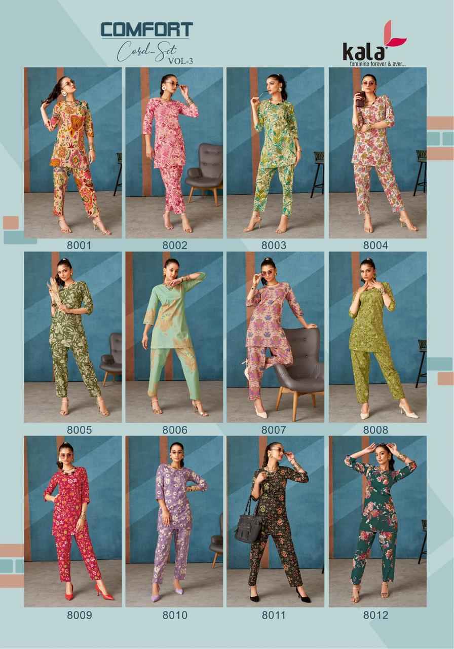 Kala Comfort Vol-3 Cotton Co Ord Set (12 pcs Catalogue)