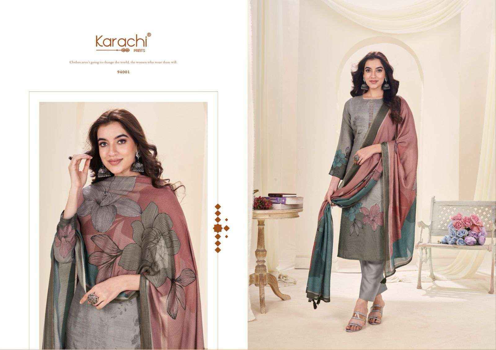 Karachi Prints Kahani Viscose Dress Material (4 pcs Catalogue)