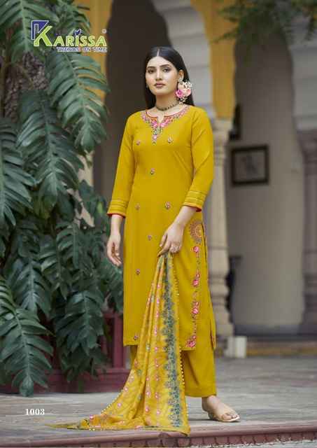 Karissa Aastha Liva Rayon Readymade Suit (4 pcs Catalogue)
