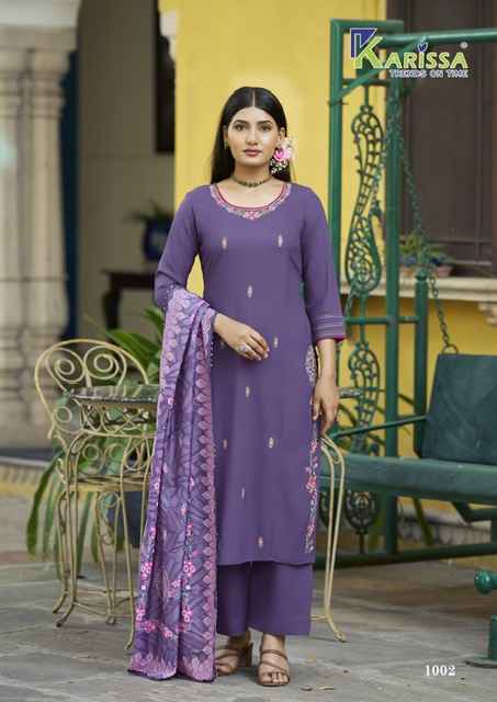 Karissa Aastha Liva Rayon Readymade Suit (4 pcs Catalogue)