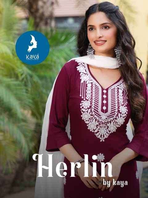 Kaya Herlin Rayon Readymade Suit (6 pcs Catalogue)