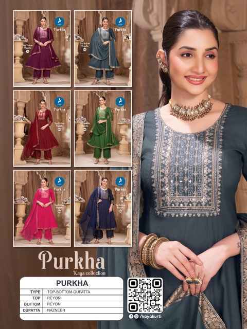 Kaya Purkha Rayon Readymade Suit (6 pcs Catalogue)