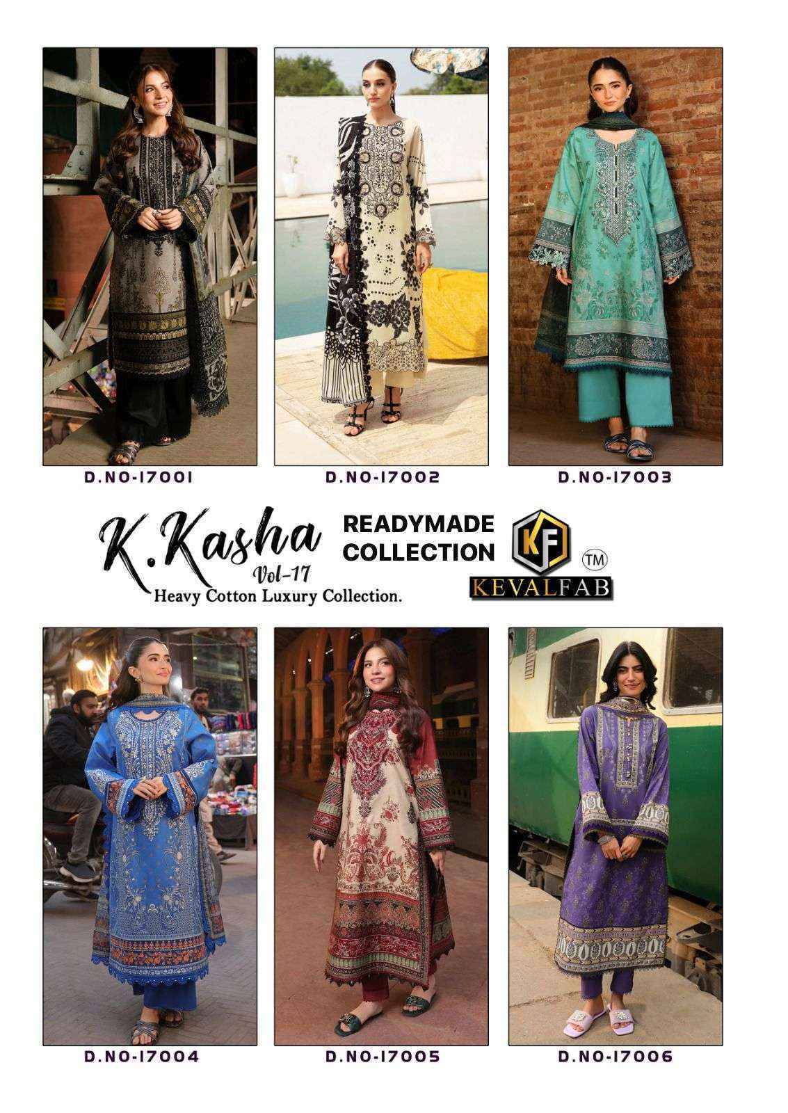 Keval Fab K Kasha Vol-17 Readymade Cotton Dress (6 pcs Cataloge)