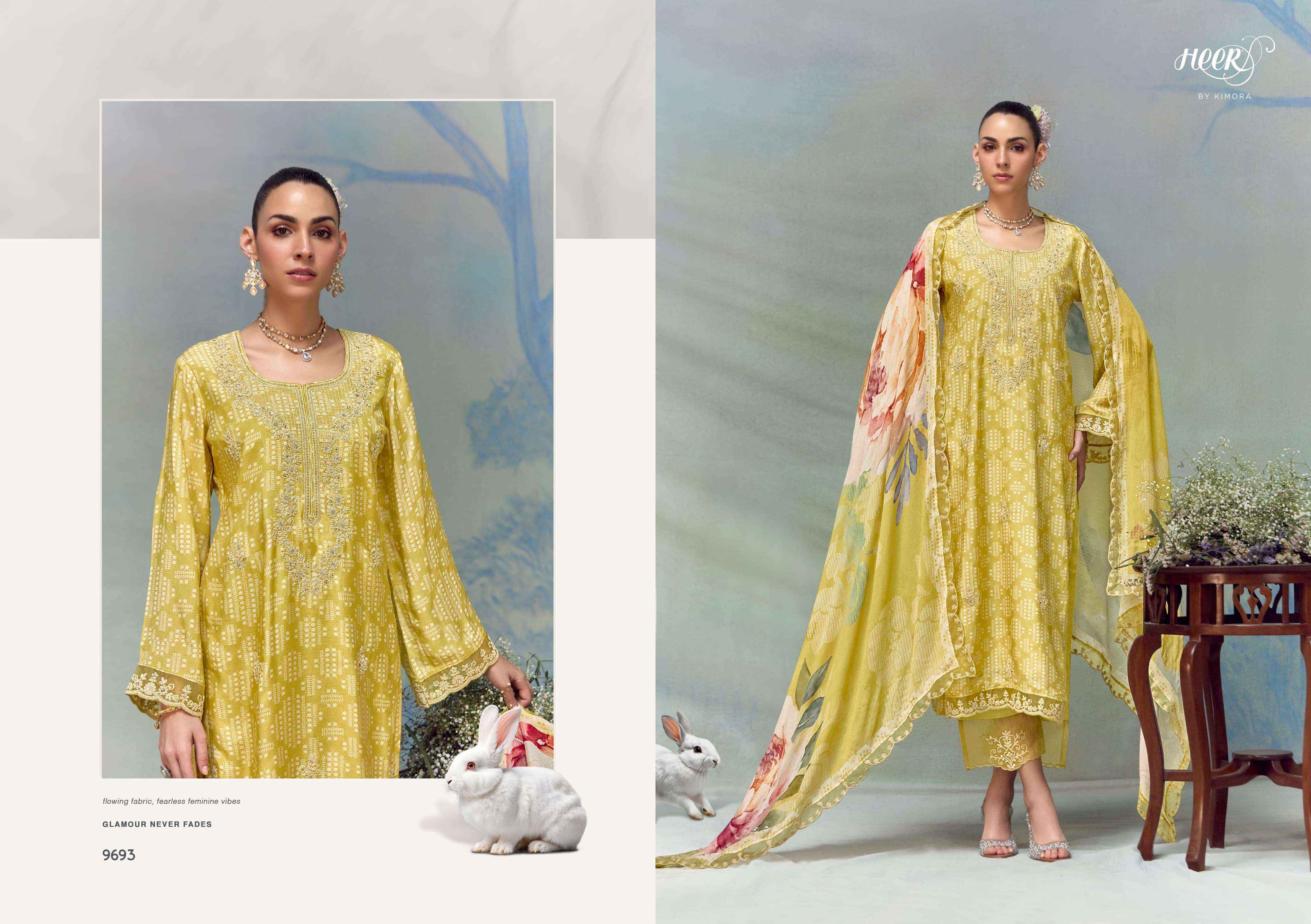 Kimora Heer Florence Vol-213 Musline Dress Material (6 pcs Catalogue)