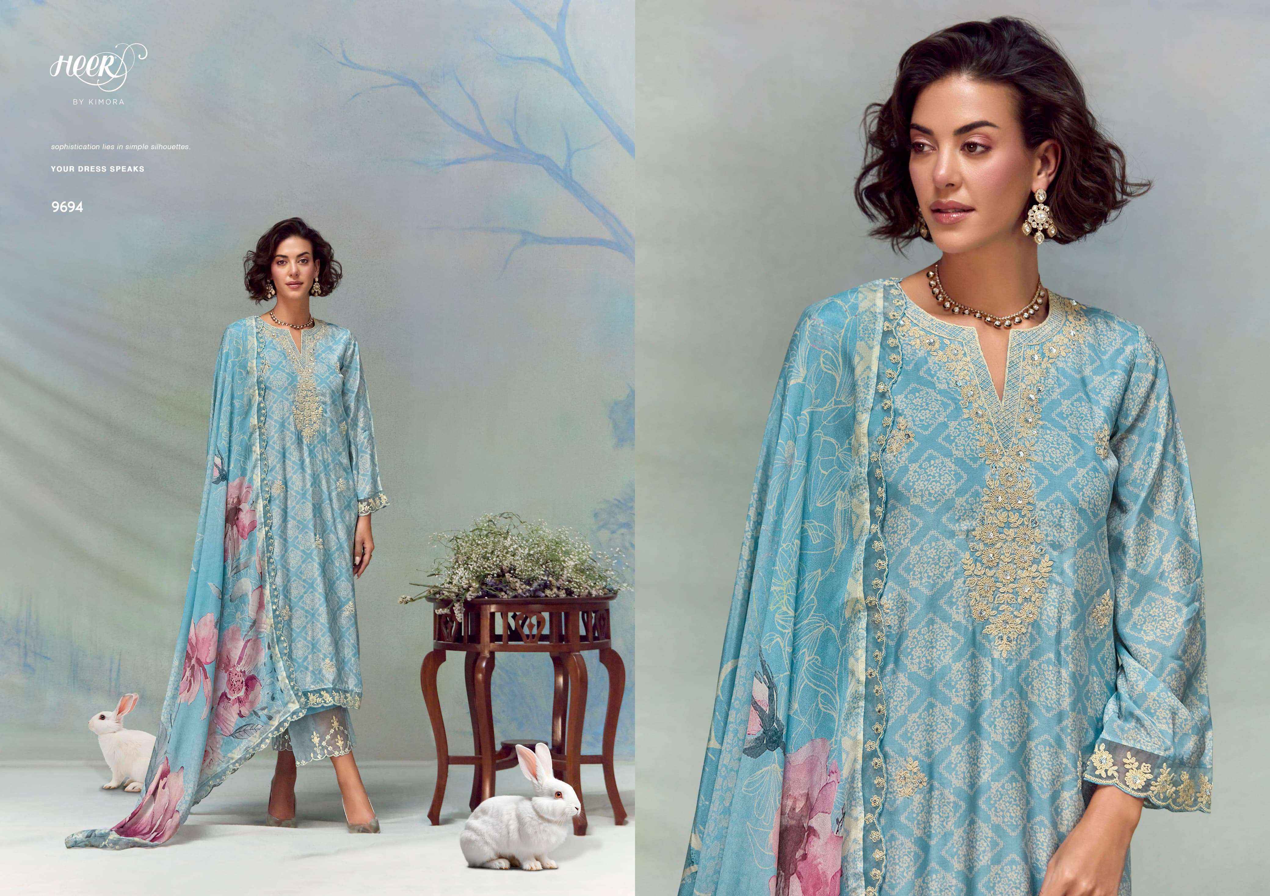 Kimora Heer Florence Vol-213 Musline Dress Material (6 pcs Catalogue)