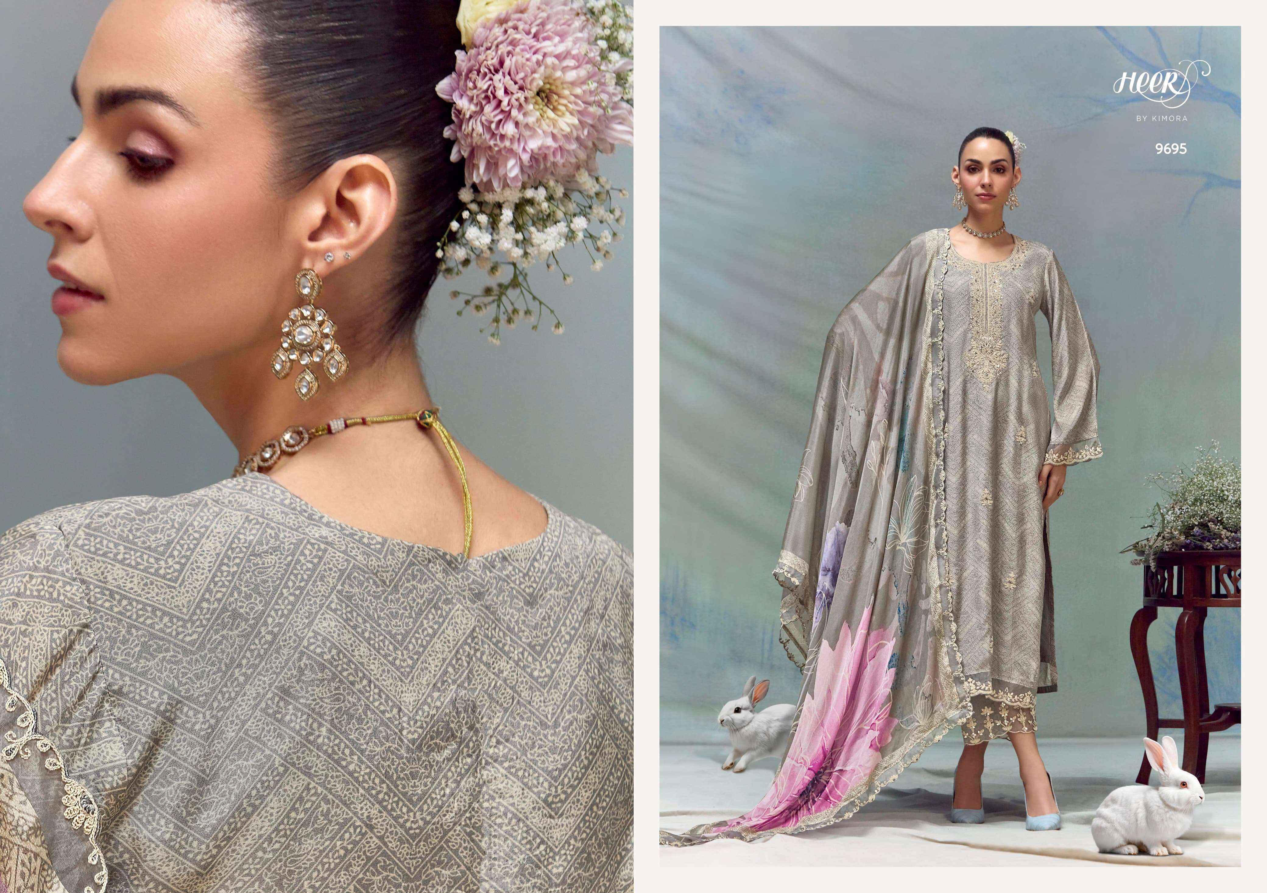 Kimora Heer Florence Vol-213 Musline Dress Material (6 pcs Catalogue)