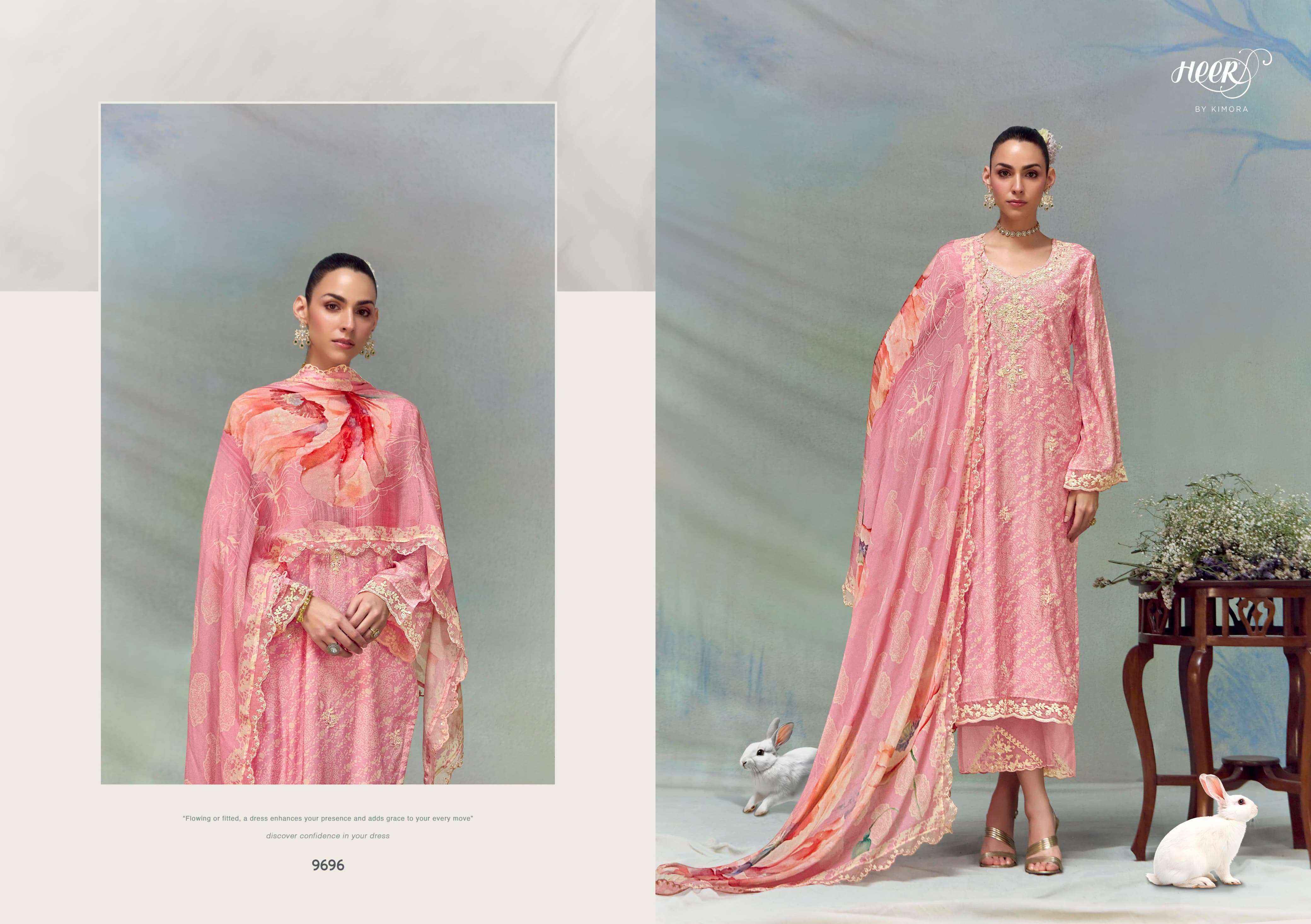 Kimora Heer Florence Vol-213 Musline Dress Material (6 pcs Catalogue)