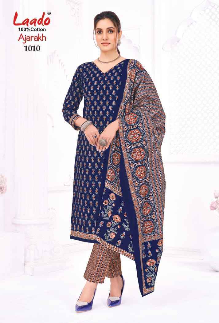 Laado Ajarakh Vol-1 Cotton Dress Material (10 Pcs Catalog)