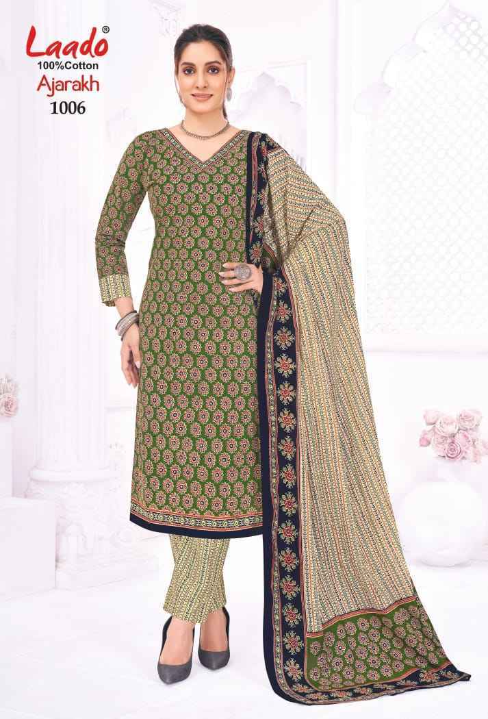 Laado Ajarakh Vol-1 Cotton Dress Material (10 Pcs Catalog)