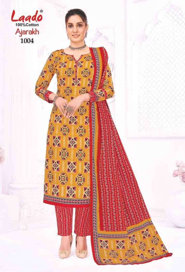 Laado Ajarakh Vol-1 Cotton Dress Material (10 Pcs Catalog)