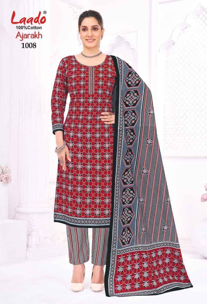 Laado Ajarakh Vol-1 Cotton Dress Material (10 Pcs Catalog)