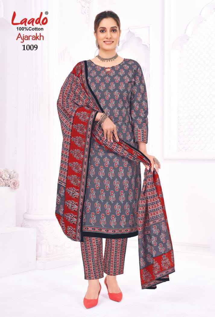 Laado Ajarakh Vol-1 Cotton Dress Material (10 Pcs Catalog)