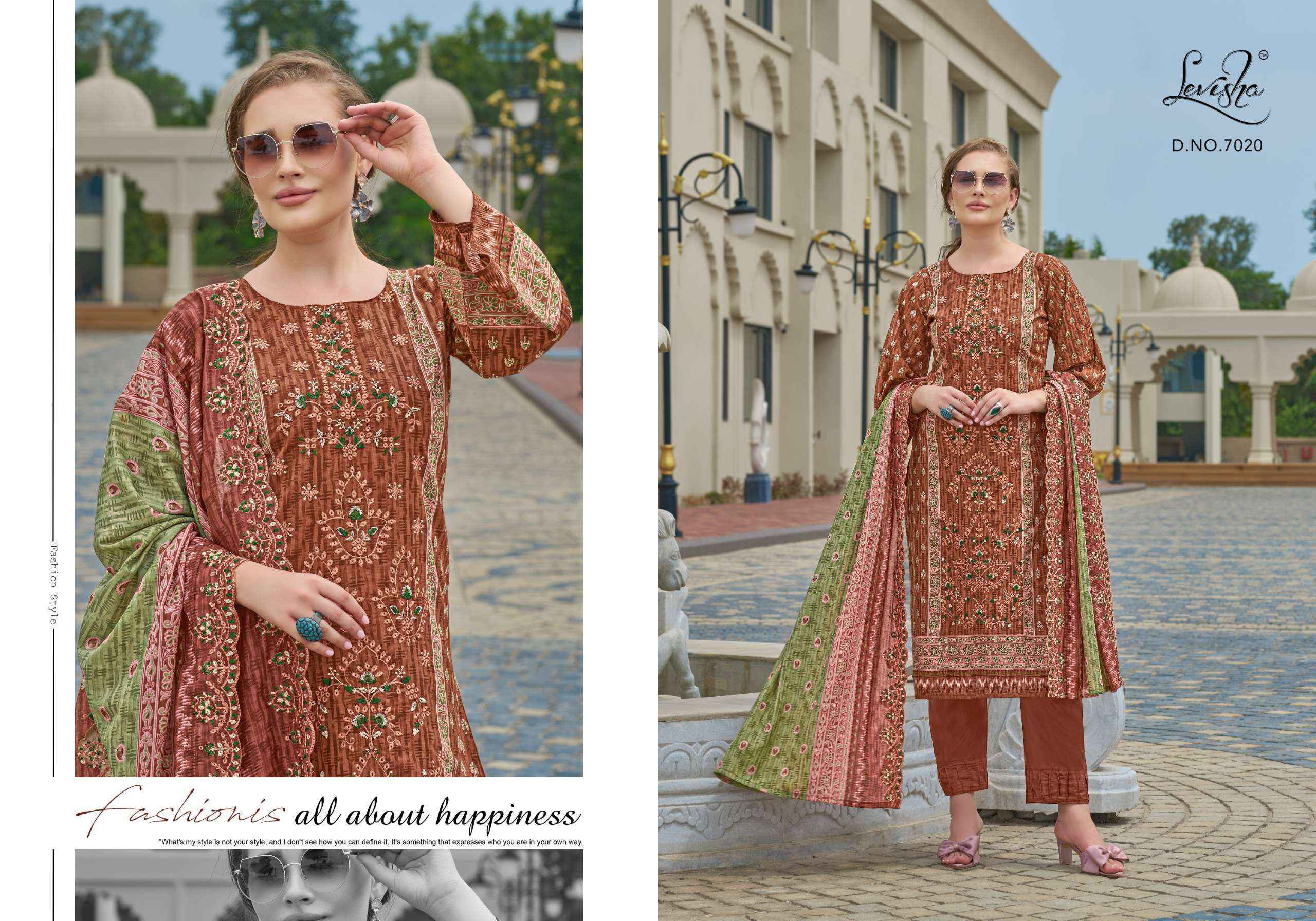Levisha Madhubala Vol 7 Cambric Cotton Dress Material 8 pcs Catalogue