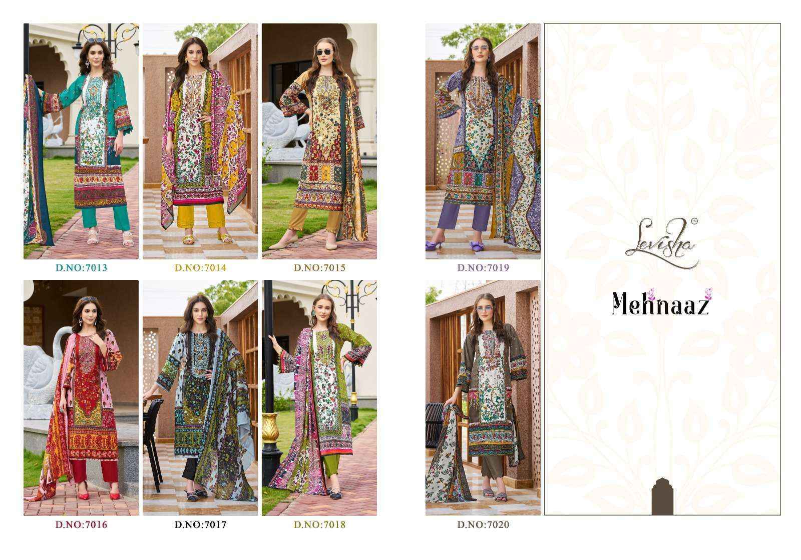 Levisha Mehnaaz Cotton Dress Material (8 pcs Catalogue)