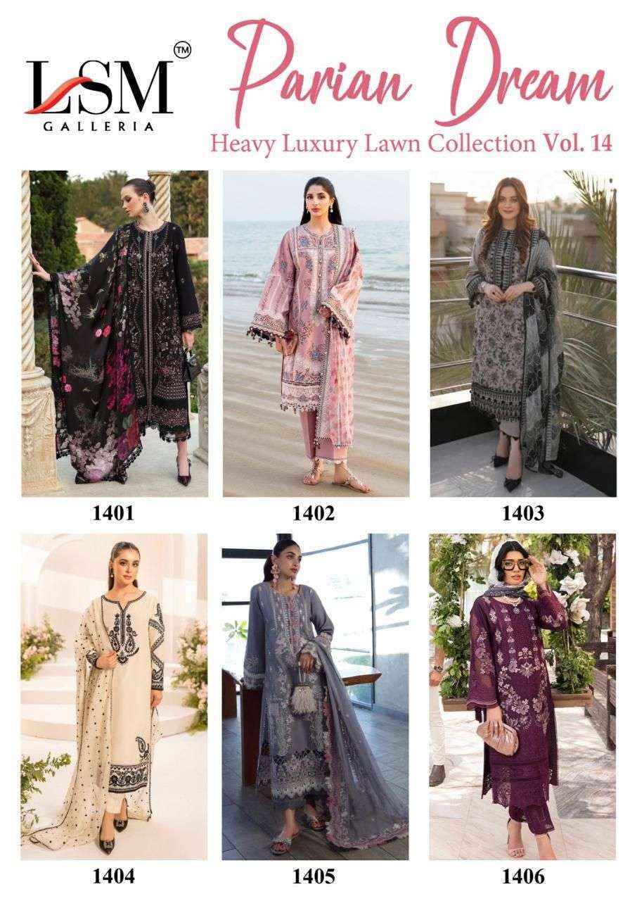 LSM Galleria Parian Dream Vol-14 Lawn Dress Material (6 pcs Catalogue)