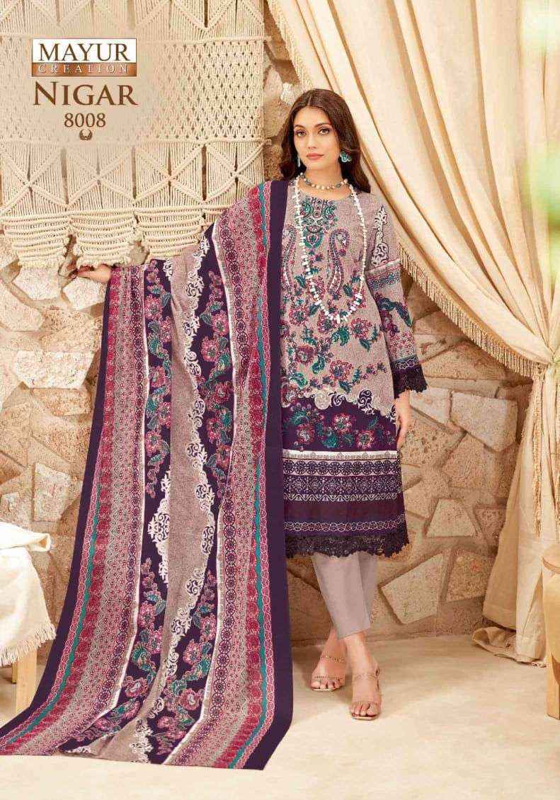 Mayur Creation Nigar Vol-8 Cotton Dress Material (8 pcs Catalogue)