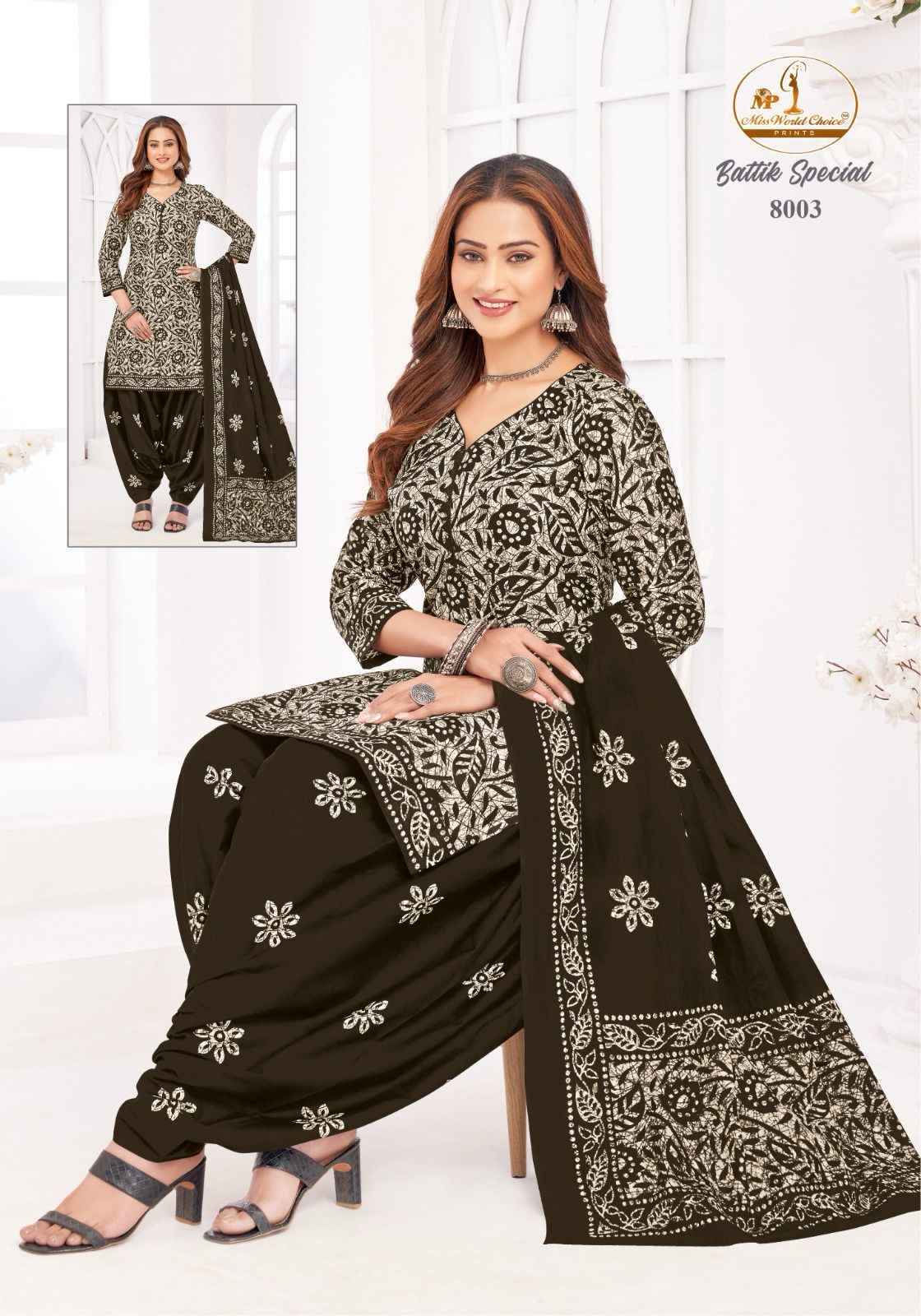 Miss World Choice Battik Special Vol-8 Cotton Readymade Suit (10 pcs Catalogue)
