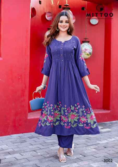 Mittoo Tanvika Rayon Kurti With Bottom (5 pcs Catalogue)