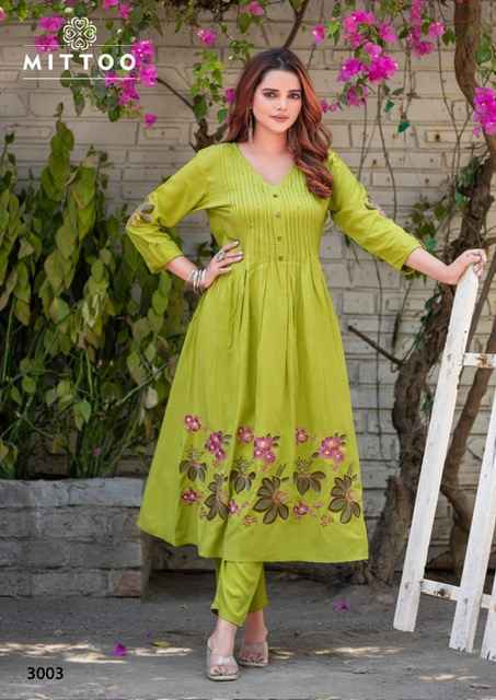 Mittoo Tanvika Rayon Kurti With Bottom (5 pcs Catalogue)