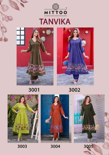Mittoo Tanvika Rayon Kurti With Bottom (5 pcs Catalogue)