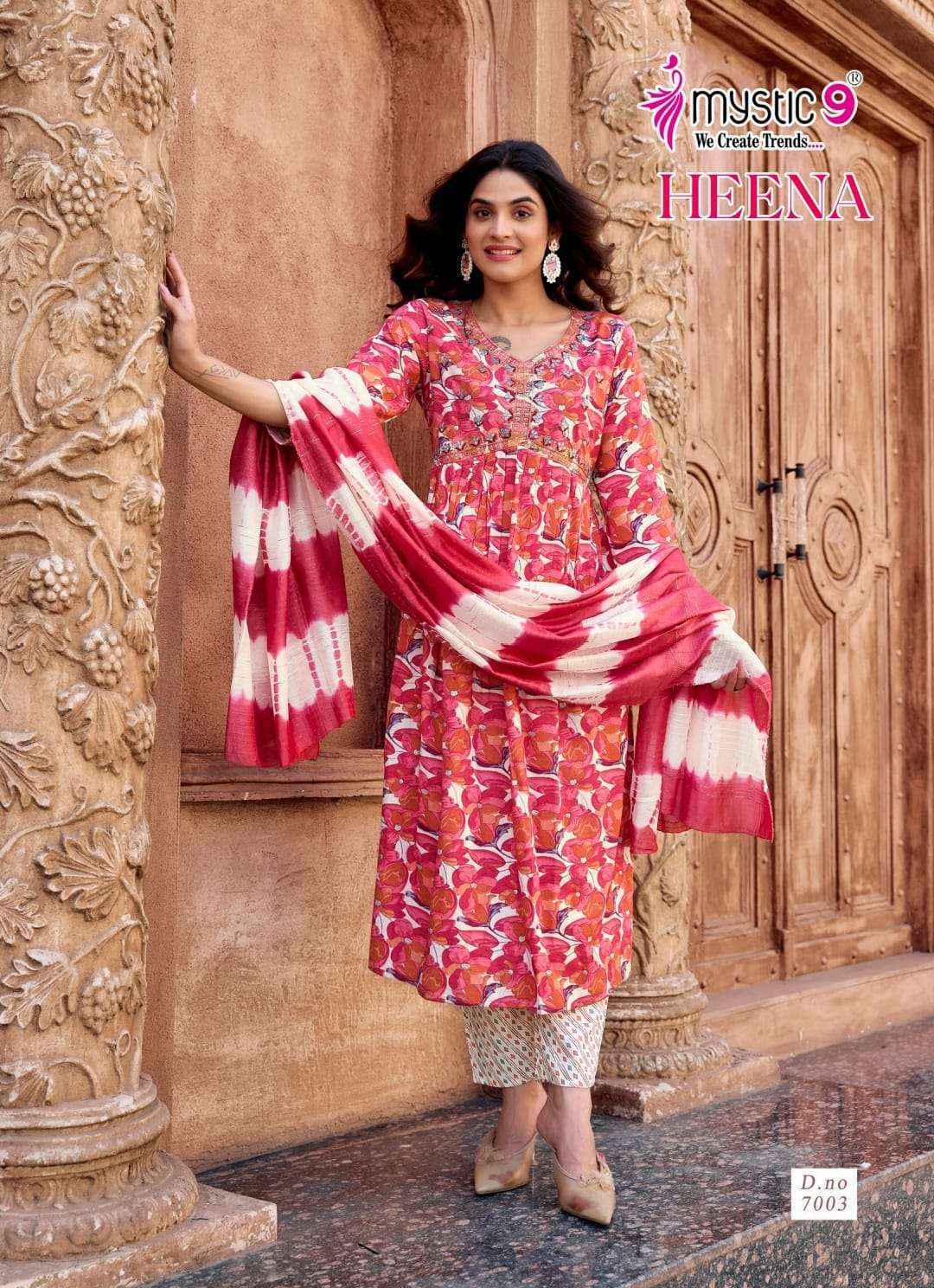 Mystic 9 Heena Vol-7 Rayon Readymade Suit (8 pcs Catalogue)